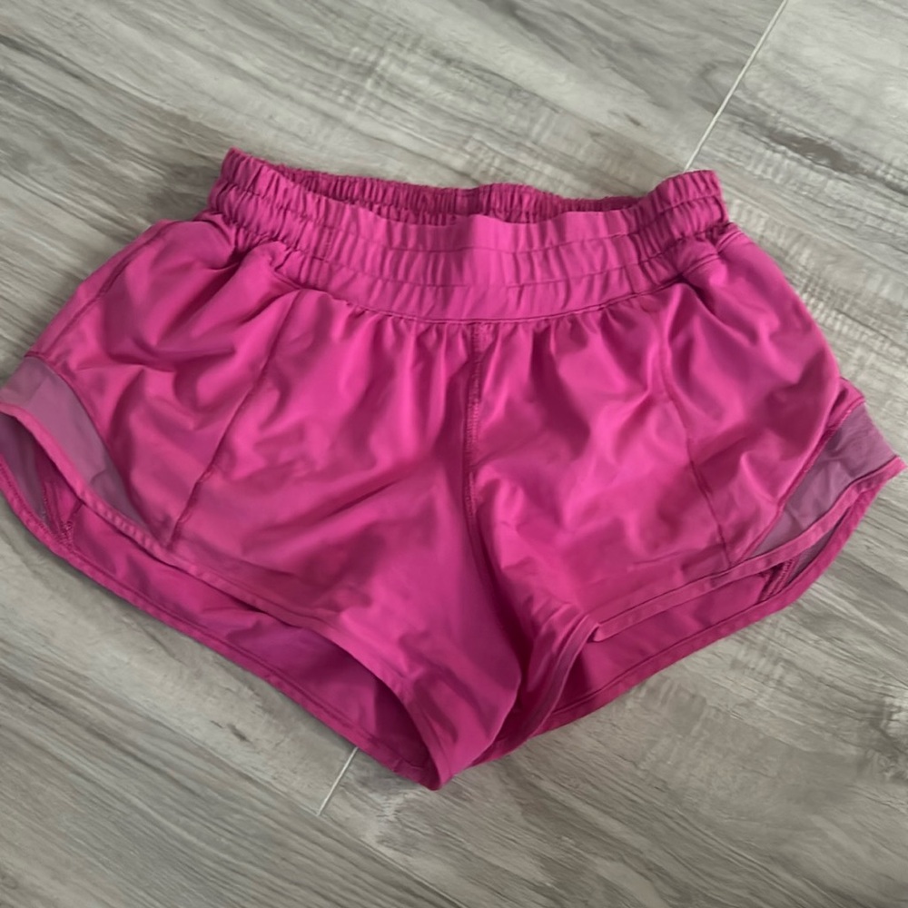 Sonic pink lululemon shorts